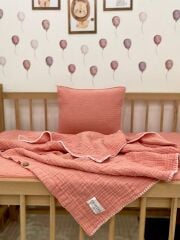 Park Yatak Müslin Bebek Nevresim Takımı Pembe 70x110