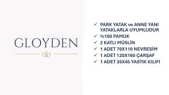Park Yatak Müslin Bebek Nevresim Takımı Ekru 70x110