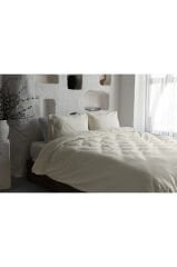 %100 PAMUKLU ÇİFT KİŞİLİK NEVRESİM TAKIMI KREM RENKLİ