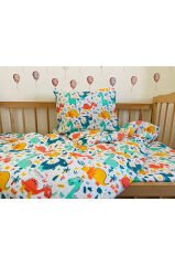 Park Yatak Bebek Müslin Nevresim Takımı Dinazor 70x110