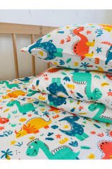 Park Yatak Bebek Müslin Nevresim Takımı Dinazor 70x110