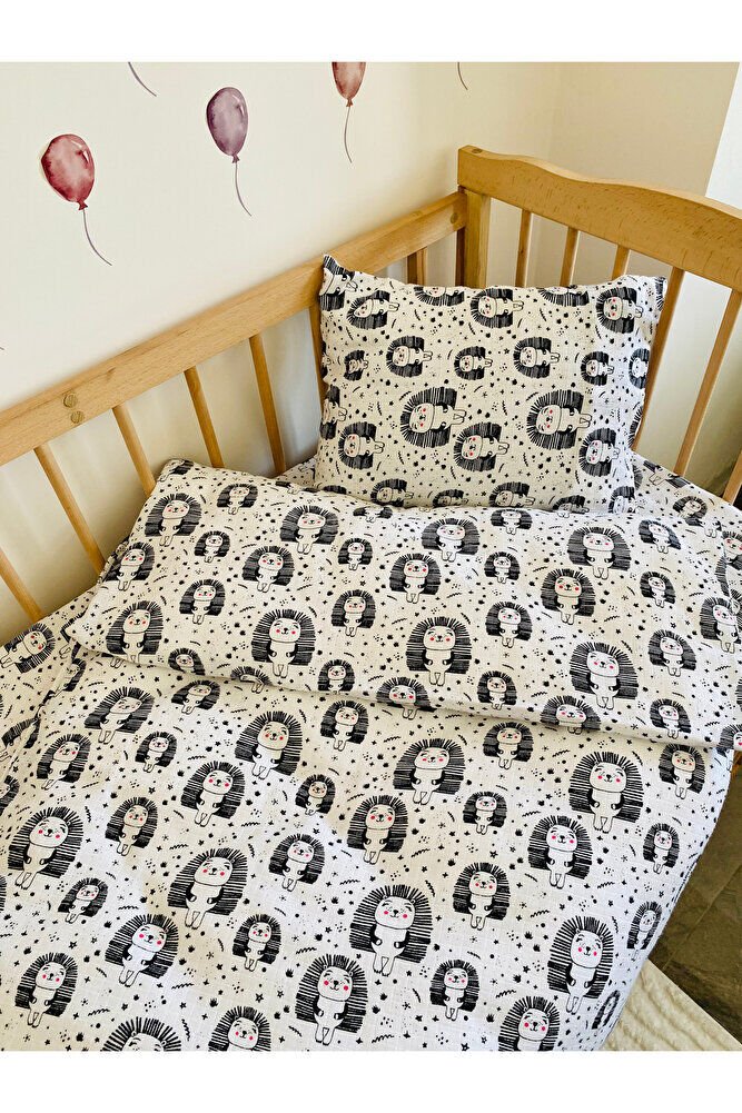 Bebek Müslin Nevresim Takımı Kirpi 100x150