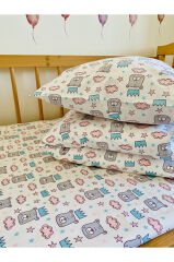 Bebek Nevresim Takımı %100 Pamuk Kral Ayı 100x150